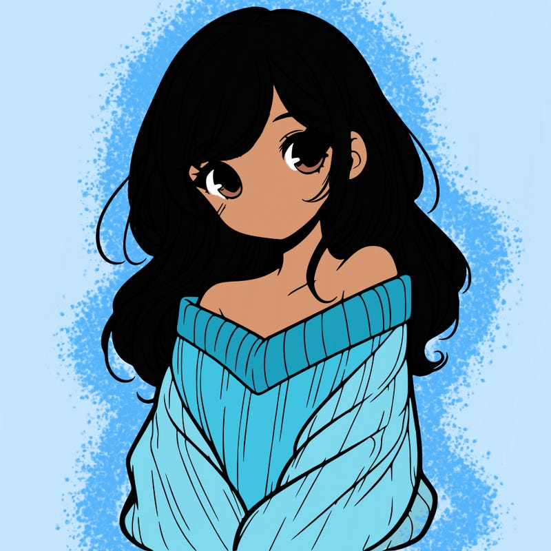 shy pretty girl wearing a sweater that is falling off one shoulder portrait