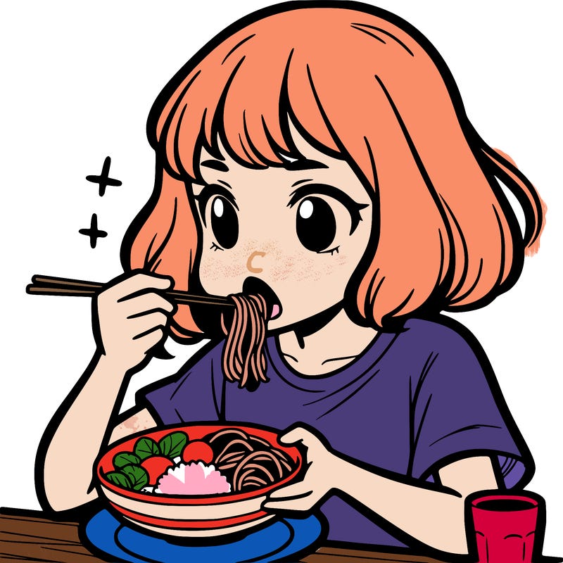 a girl eating food