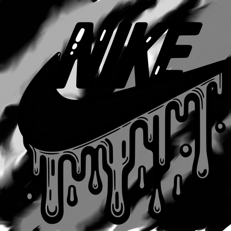 dripping nike logo