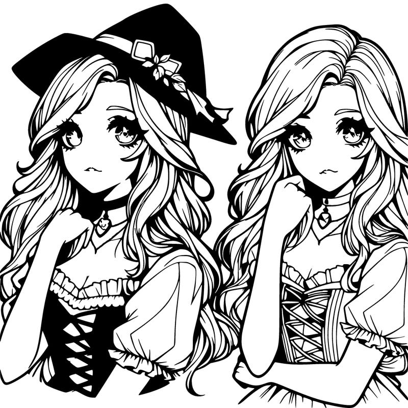 realistic pretty witch girl