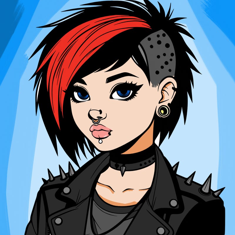 realistic punk girl