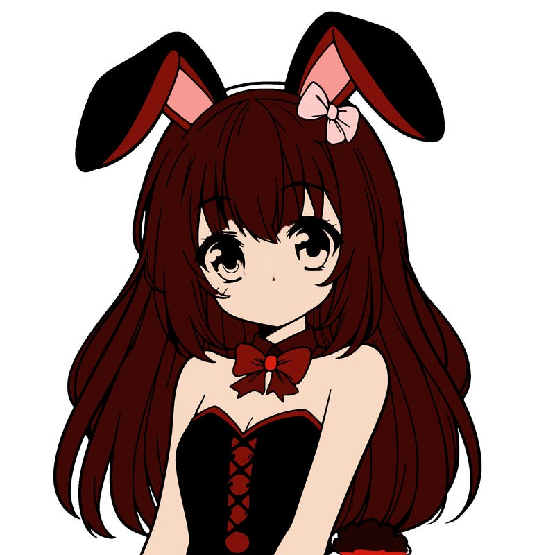 anime girl in bunny costume