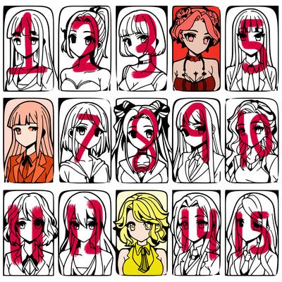 girls that look diffrent anime