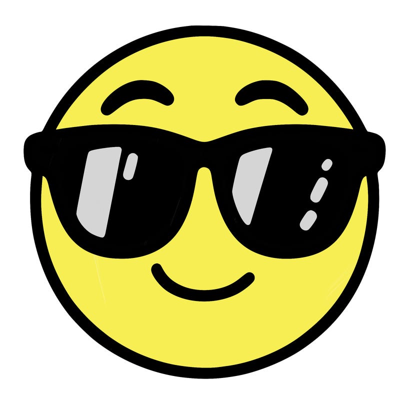 emoji with sunglasses
