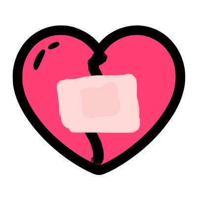 a blank heart