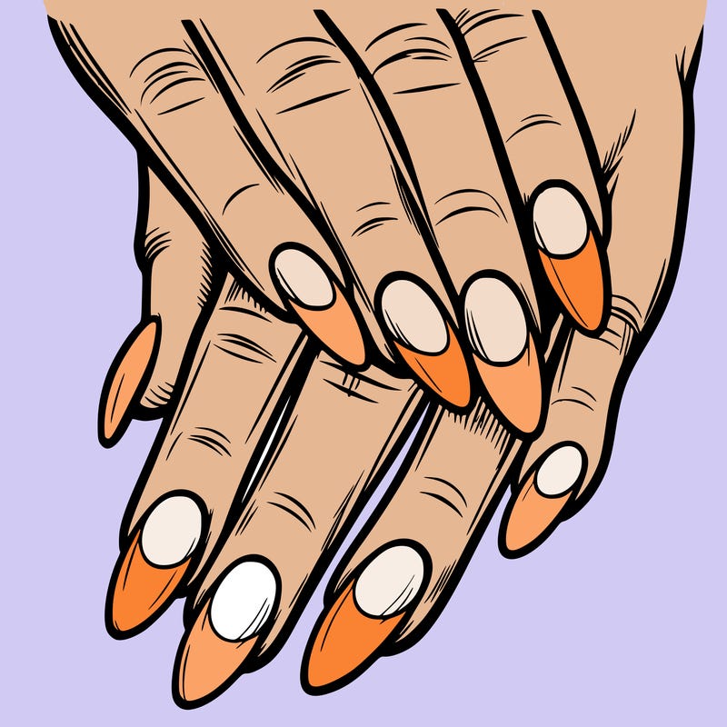 short almond nails with french tips all white