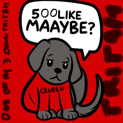 a puppy that says 5 like maybe