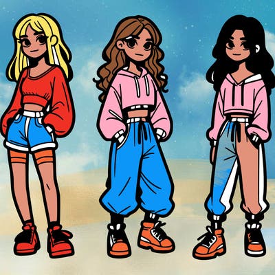 pretty girls wearing baggy clothes