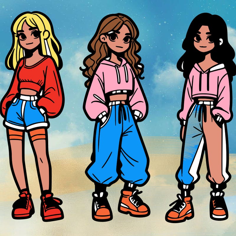 pretty girls wearing baggy clothes