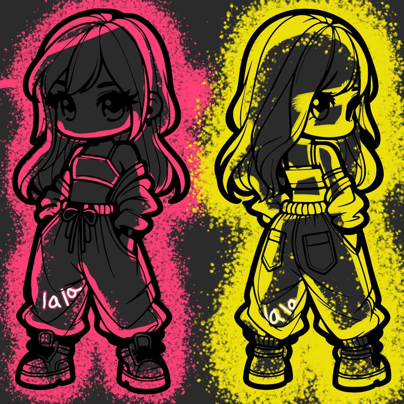 girl in crop top and baggy pants