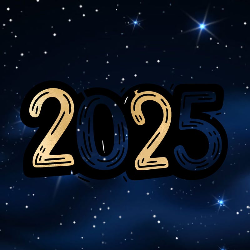 one line scrawled numbers sketch design “2025”