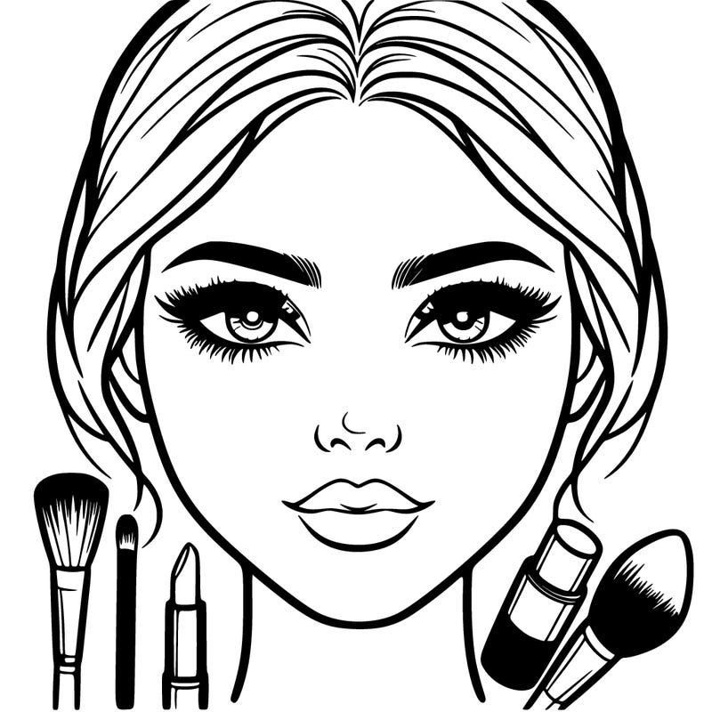 woman's face for makeup