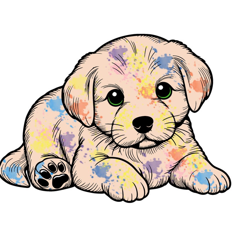 a cute realistic puppy