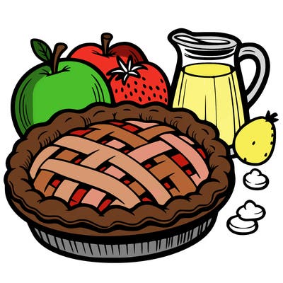 a pie of food