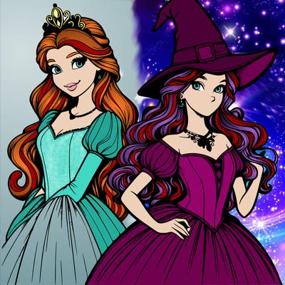 a realistic princess and a witch