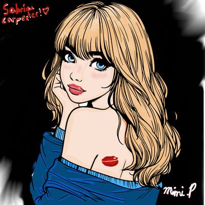 realistic girl with bangs looking over her shoulder