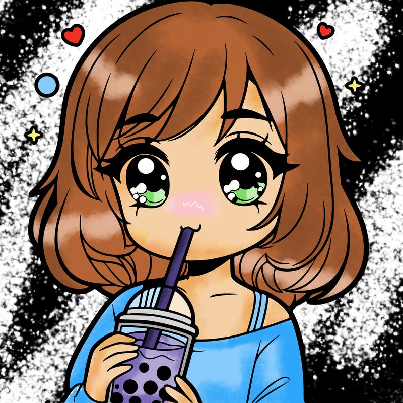 girl drinking boba