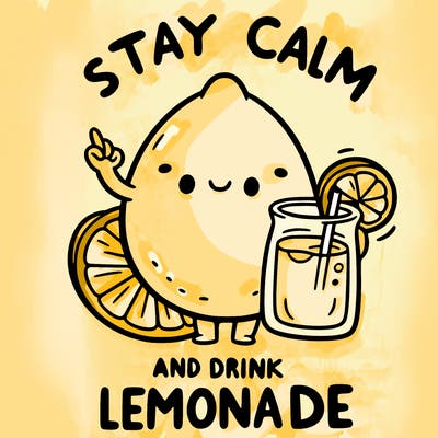 stay calm and drink lemonade