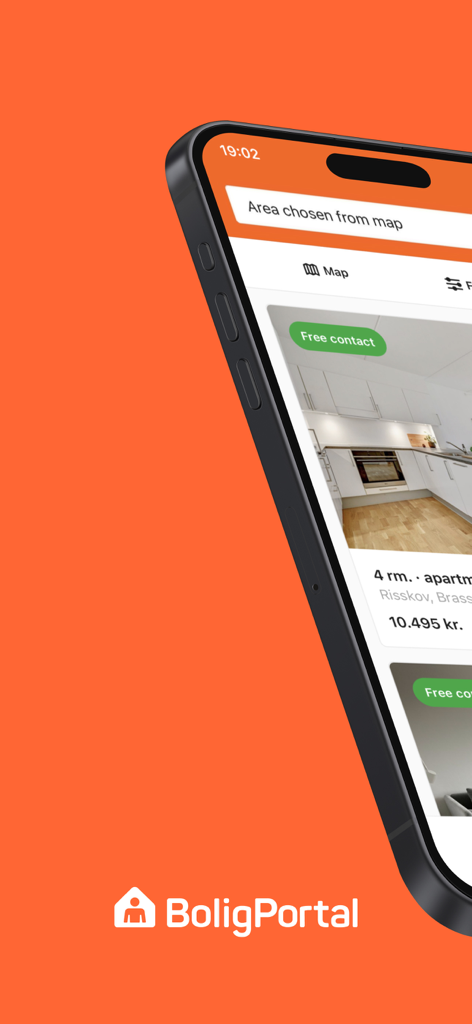 BoligPortal - BoligPortal mobile app interface for Danish rental housing search