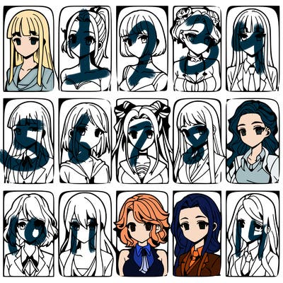 girls that look diffrent anime