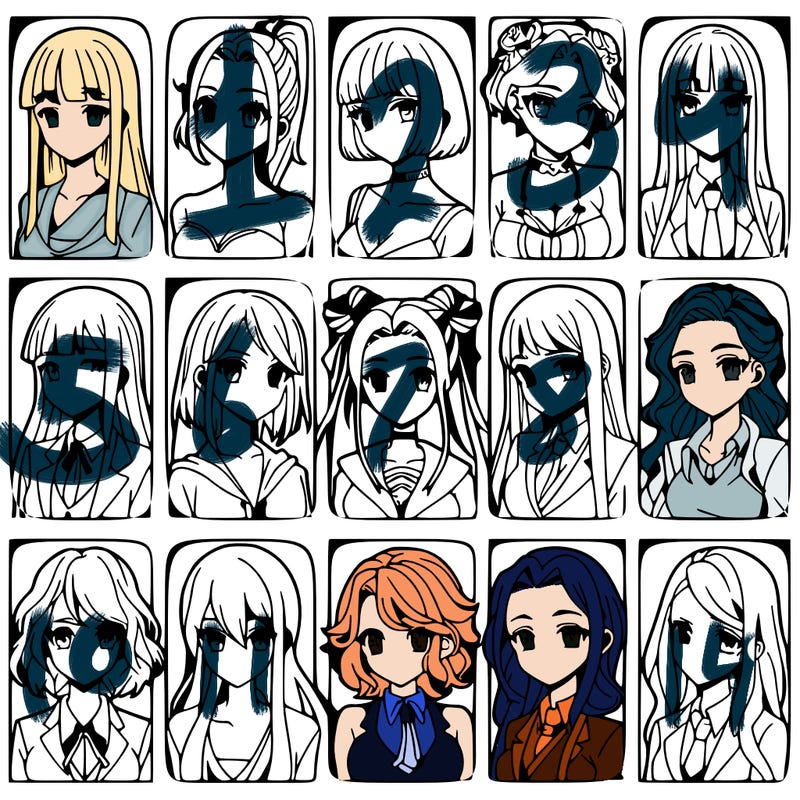 girls that look diffrent anime