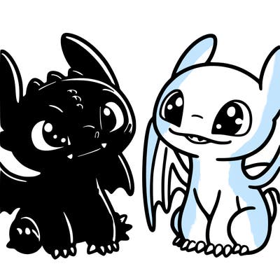 toothless and light fruy