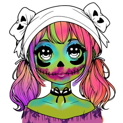 realistic girl halloween