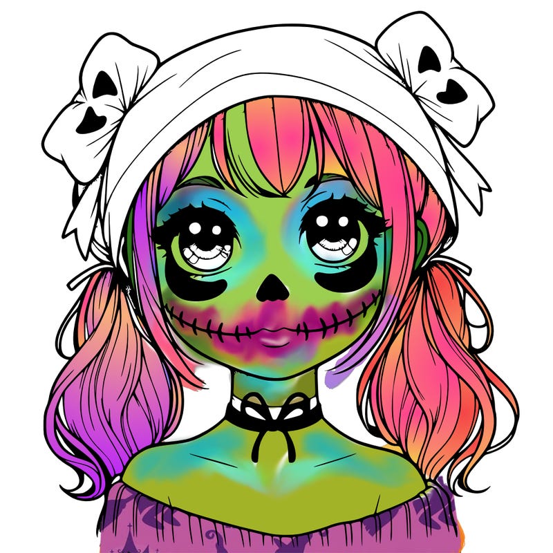 realistic girl halloween