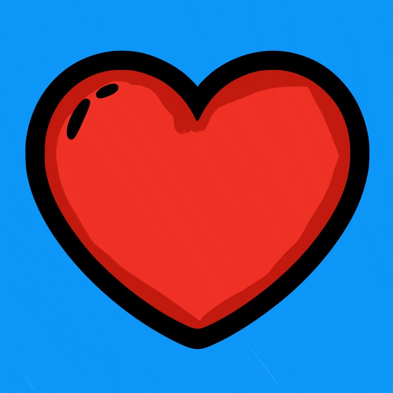 a blank heart