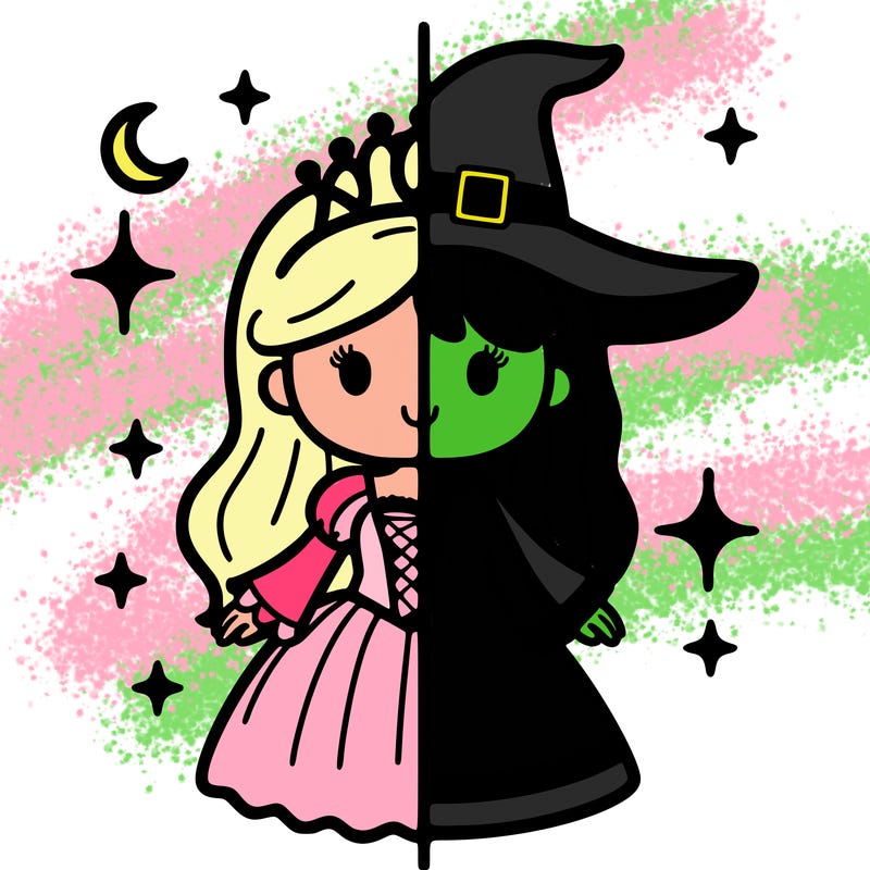 split princess and witch