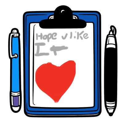 blank clip board with pen