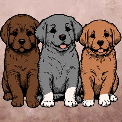 realistic puppies