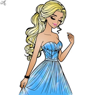 a realistic woman wearing an elegant dress