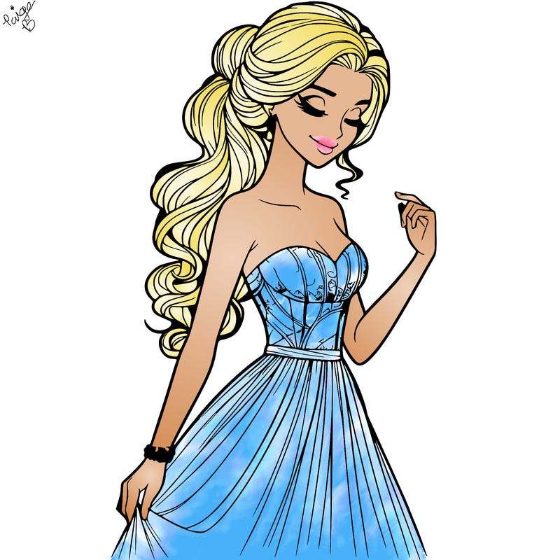 a realistic woman wearing an elegant dress