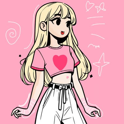 girl in a cute crop top