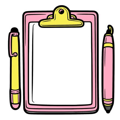 blank clip board with pen