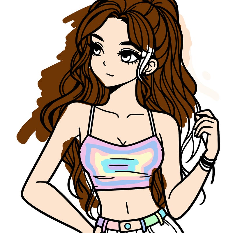 girl in crop top