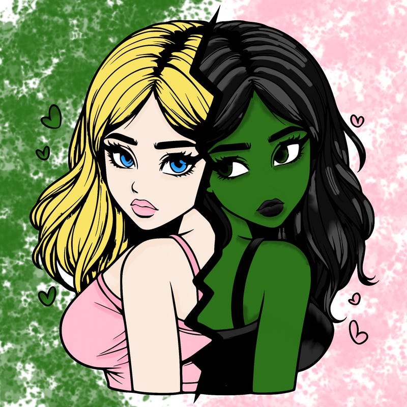 realistic girl split