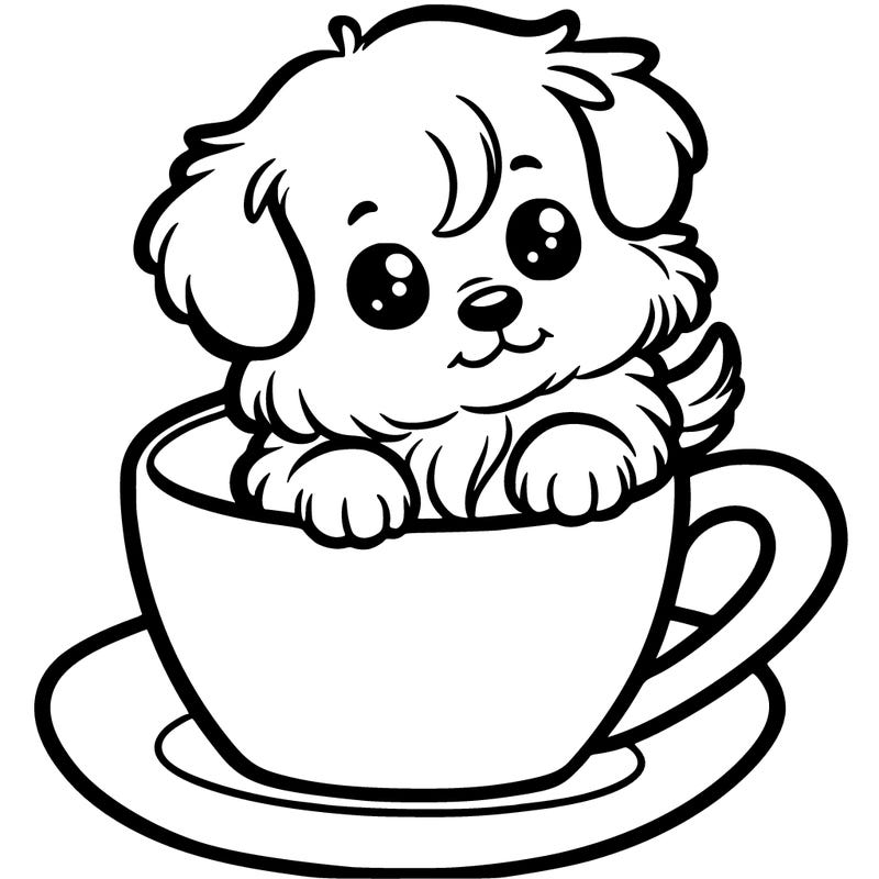 puppy in a cup