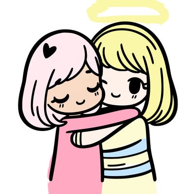 girl hugging girl