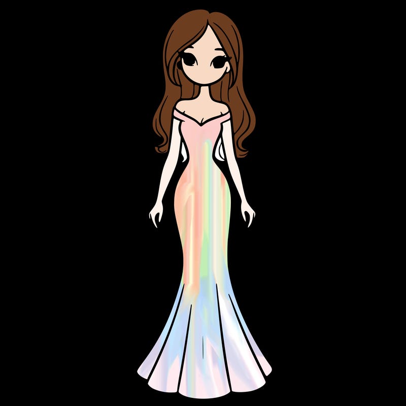 girl in long fitted dress