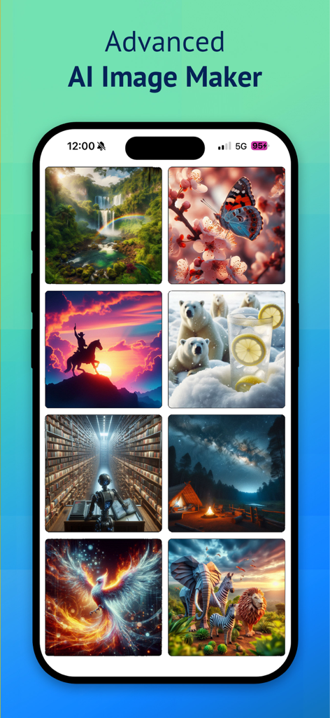 Cover Creator Pro, Cover Maker - Advanced AI Image Maker feature display in Cover Creator Pro app