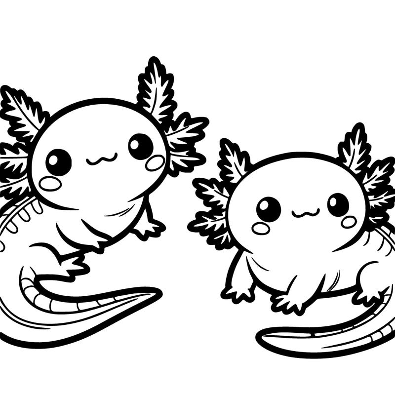 cute axolotls