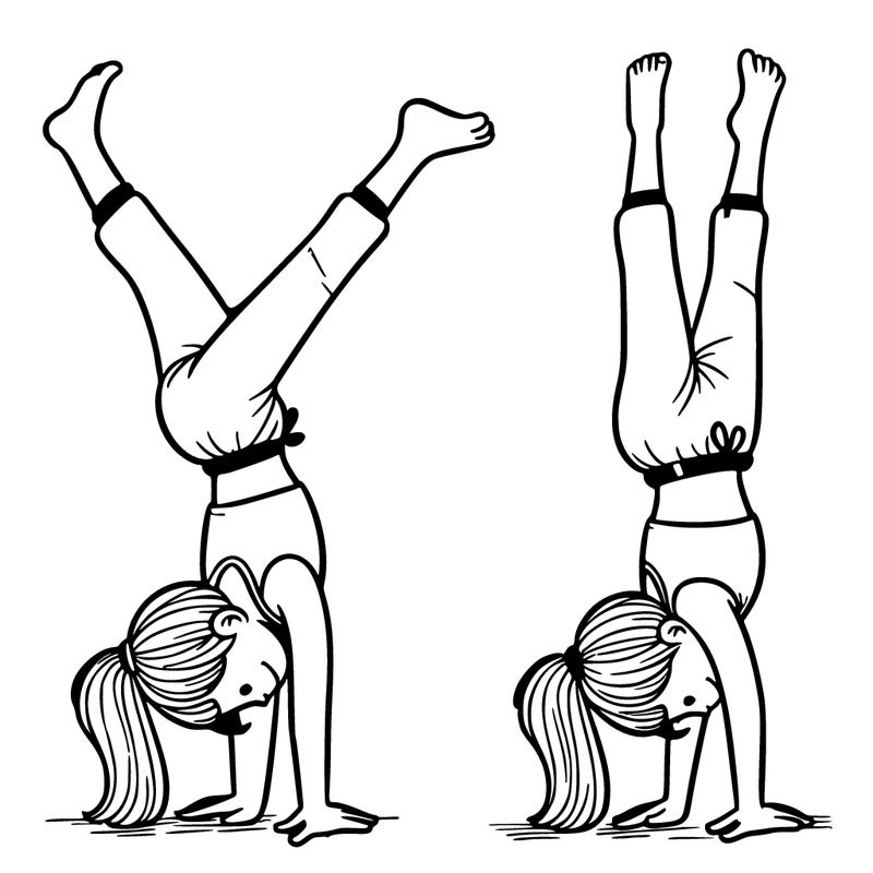 girl doing hand stand