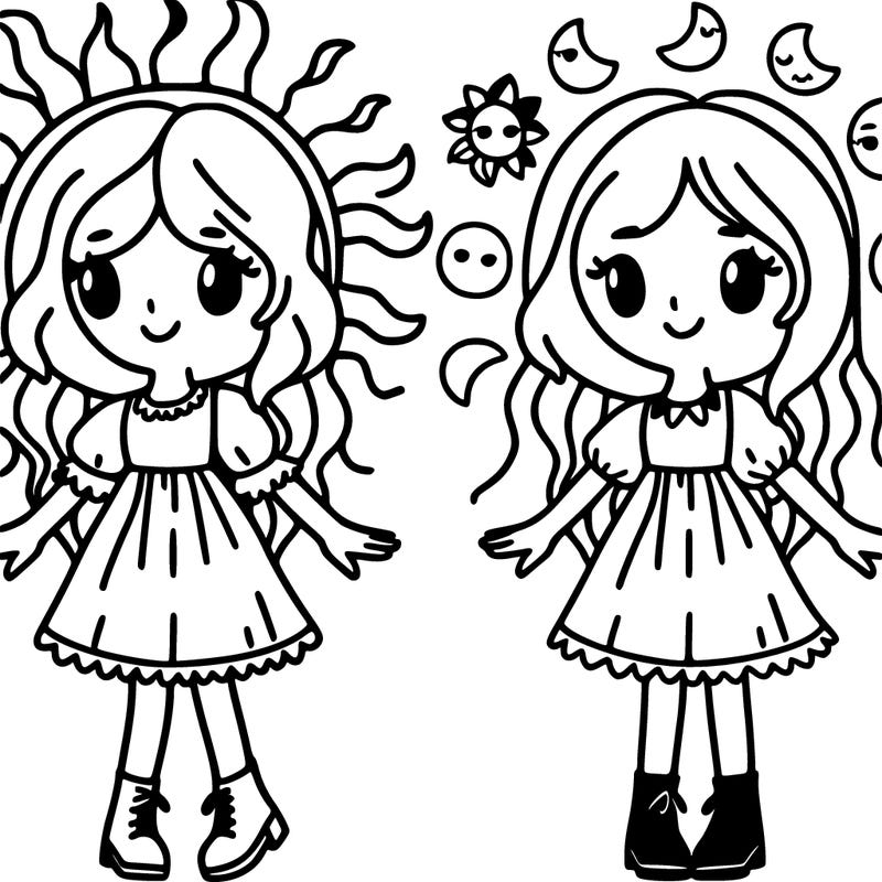sun and moon girl