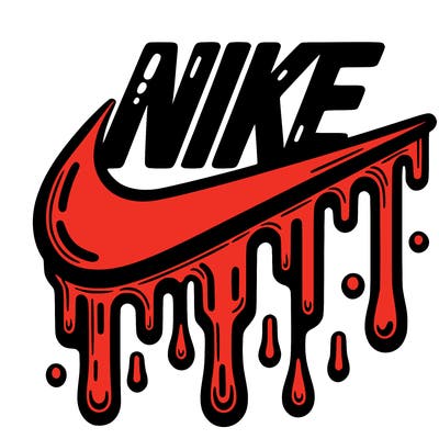 dripping nike logo