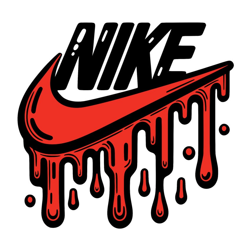 dripping nike logo