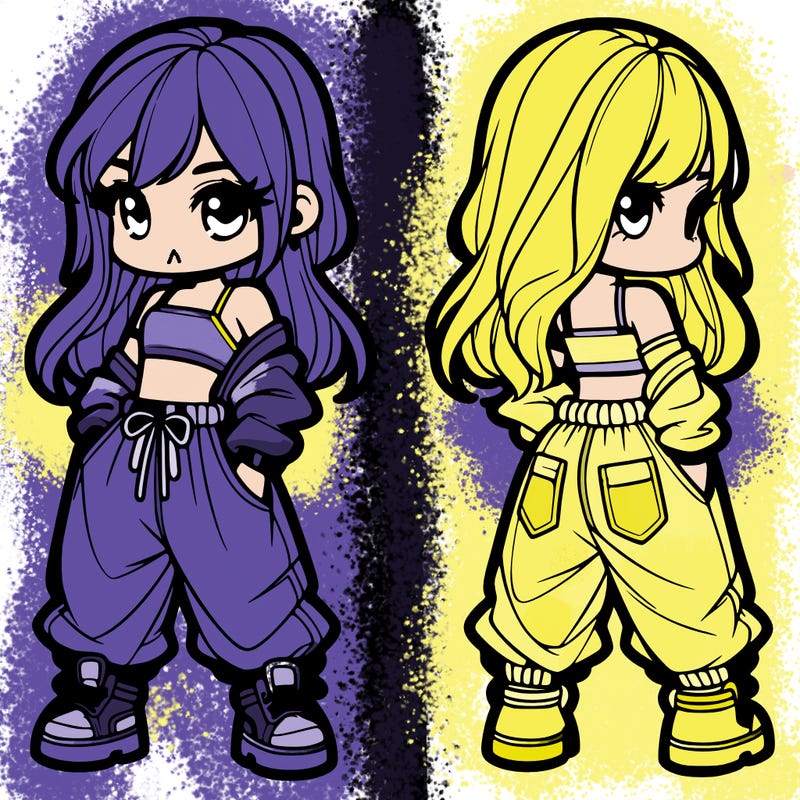 girl in crop top and baggy pants