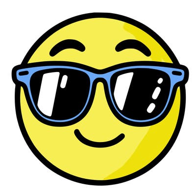 emoji with sunglasses
