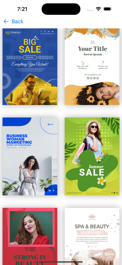 Poster Maker, Flyer design - Eine Auswahl an professionellen Flyer- und Postervorlagen für Verkaufsmarketing und Schönheitsmarken